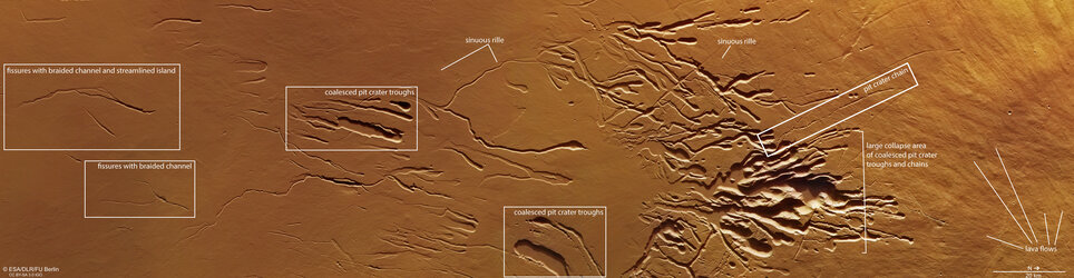 The flanks of Ascraeus Mons (annotated)