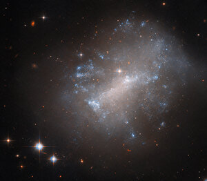 A dishevelled irregular galaxy