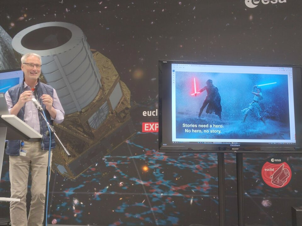 “Stories need a hero. No hero, no story,” said Daniel Scuka, Head of ESA’s Content Office, as he shared insights on fostering public engagement through storytelling from an ESA perspective.