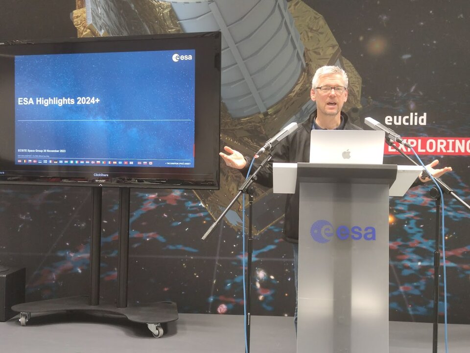 Kai Noske, Communication Programme Officer at ESA presented ESA’s Communication Highlights for 2024, providing insights into the agency’s upcoming endeavours. 