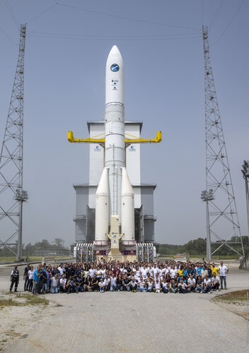 Ariane 6 team at the launchpad