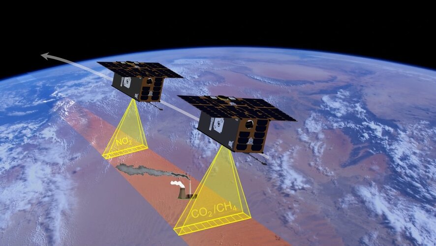 Tango satellites imaging Earth