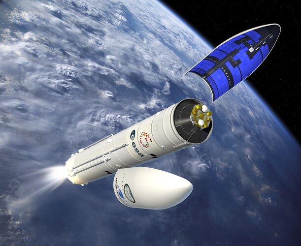 Artist's view of Ariane 6 fairing separation