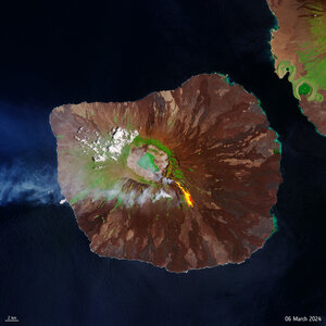 Galapagos island volcano lava flow