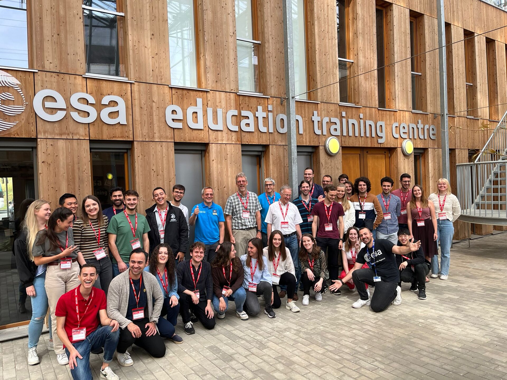 Group picture on the last day of the first edition of the Navigation Training Course at ESEC-Galaxia, Belgium