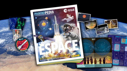 ESA X Panini space sticker album main banner image French edition