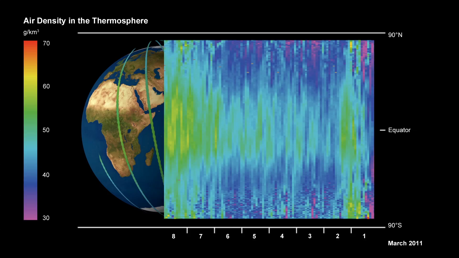 GOCE detected sound waves from the earthquake that hit Japan on 11 March 2011 