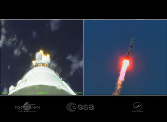 On-board cameras captured this footage from liftoff to separation