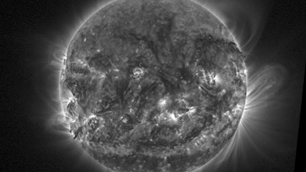 View of the sun, captured by PROBA2 on 31 October 2014.